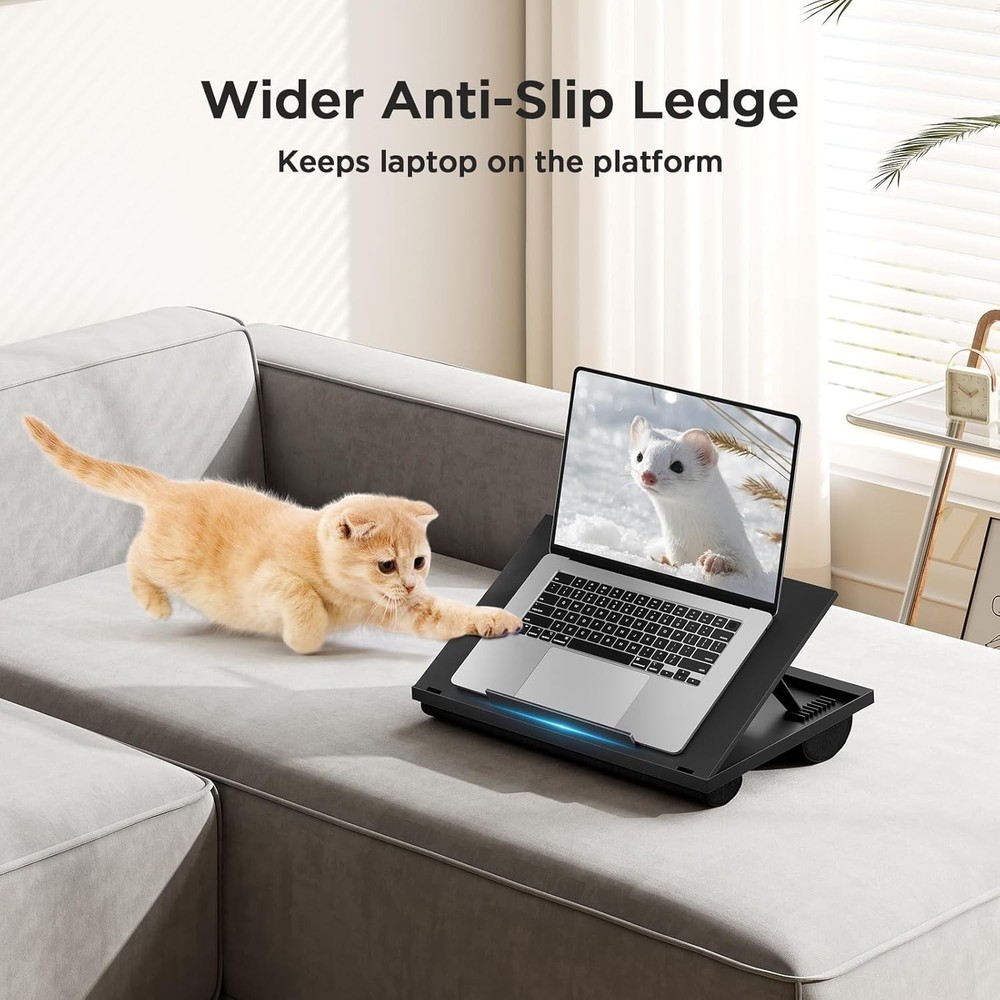 Multifunctional Adjustable Lap Desk for Easy Work Anywhere - Fits 15.6 Laptops
