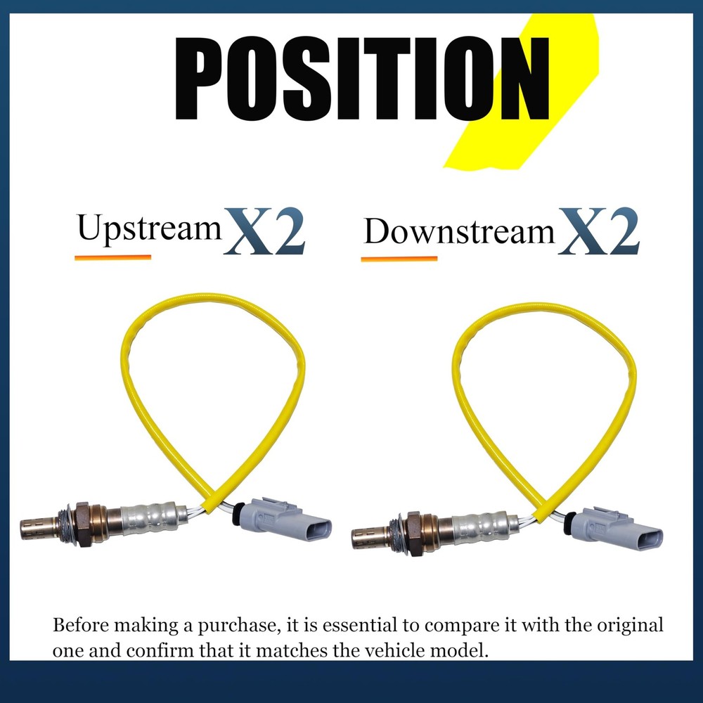 Oxygen O2 Sensor (4PCS Set) - Upstream & Downstream for Buick Enclave, Cadill...