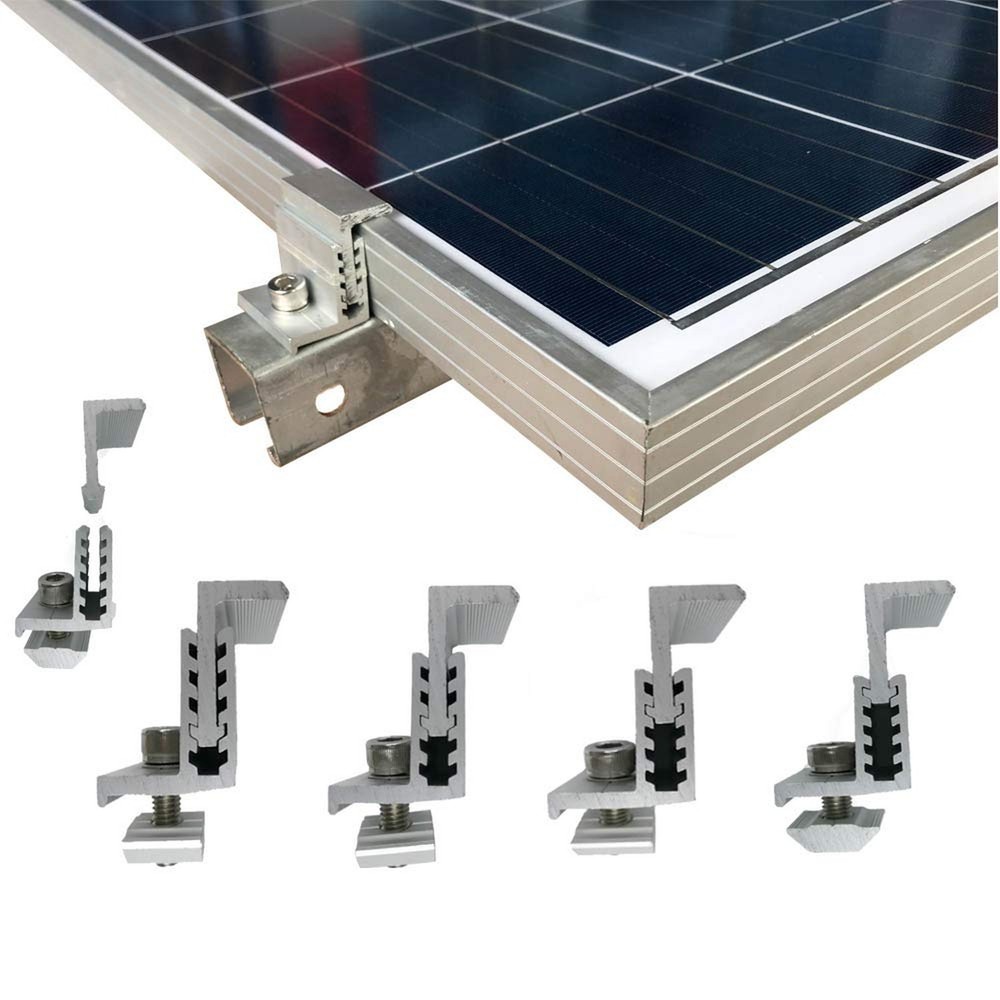 Solar Panel Assembly Mounting Z Bracket Kits 4 Units Adjustable