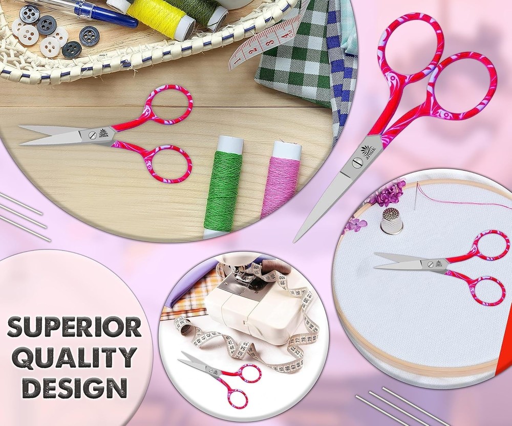 Embroidery Scissors Premium Sharp Multi-Purpose Threading Scissors Cross Stitch