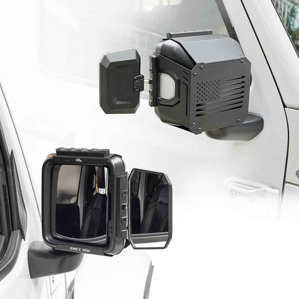 JOYTUTUS Towing Mirrors Extensions Compatible with 2018-2026 Wrangler