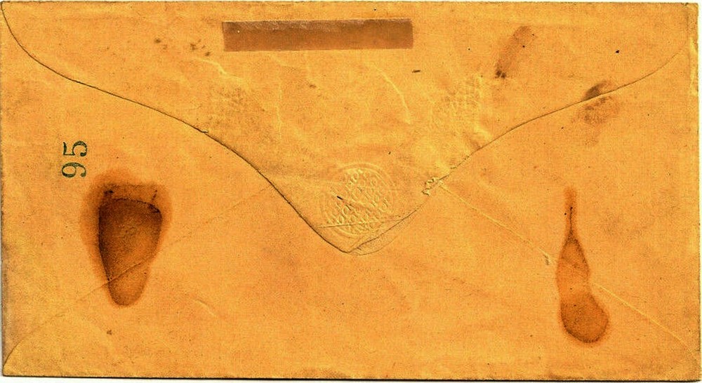 Confederate GENUINE Postal Cover with Confederate Ten Cent Stamp