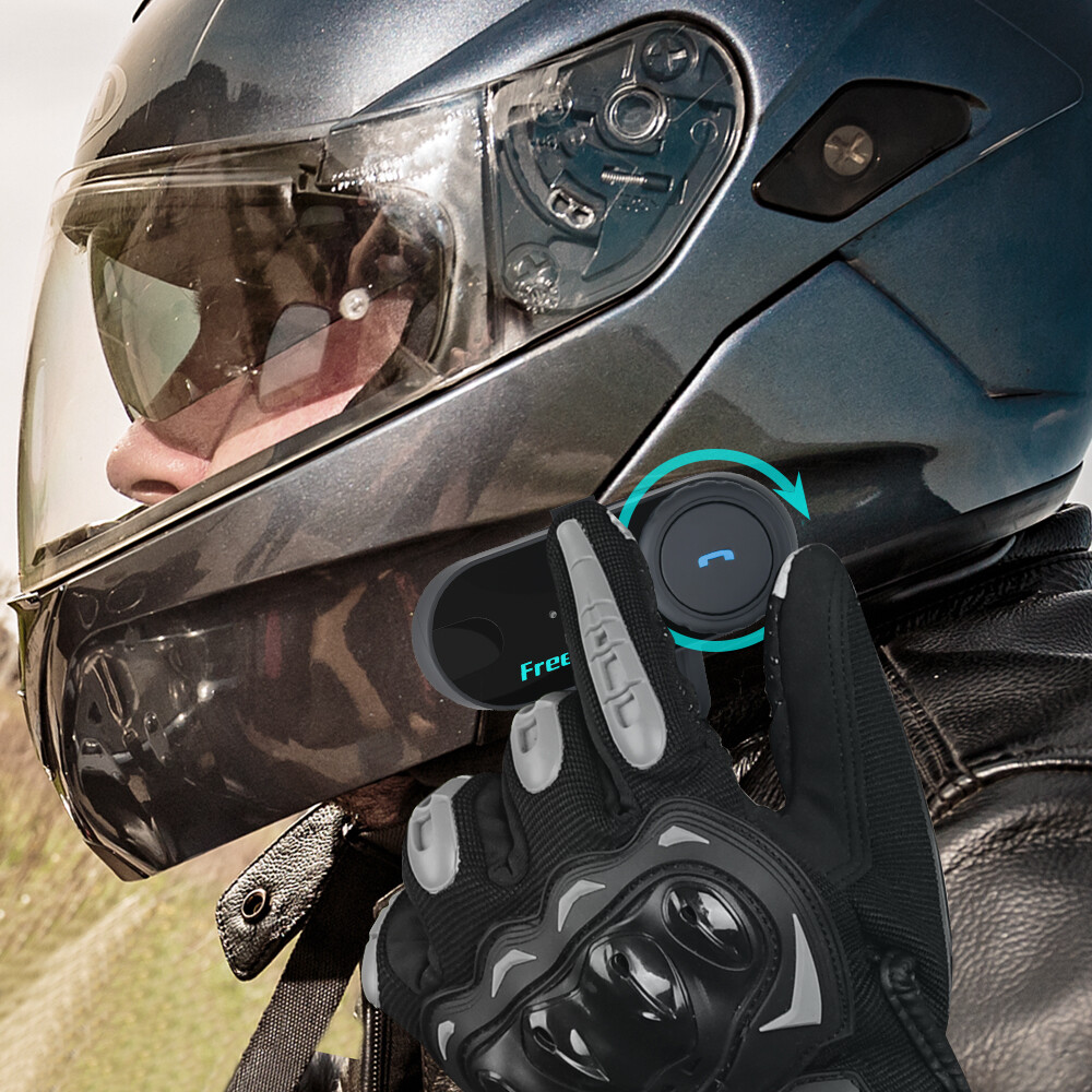 2X TCOM-VB Motorcycle Intercom 2Way Bluetooth Helmet Headset 800M Soft+Hard mic