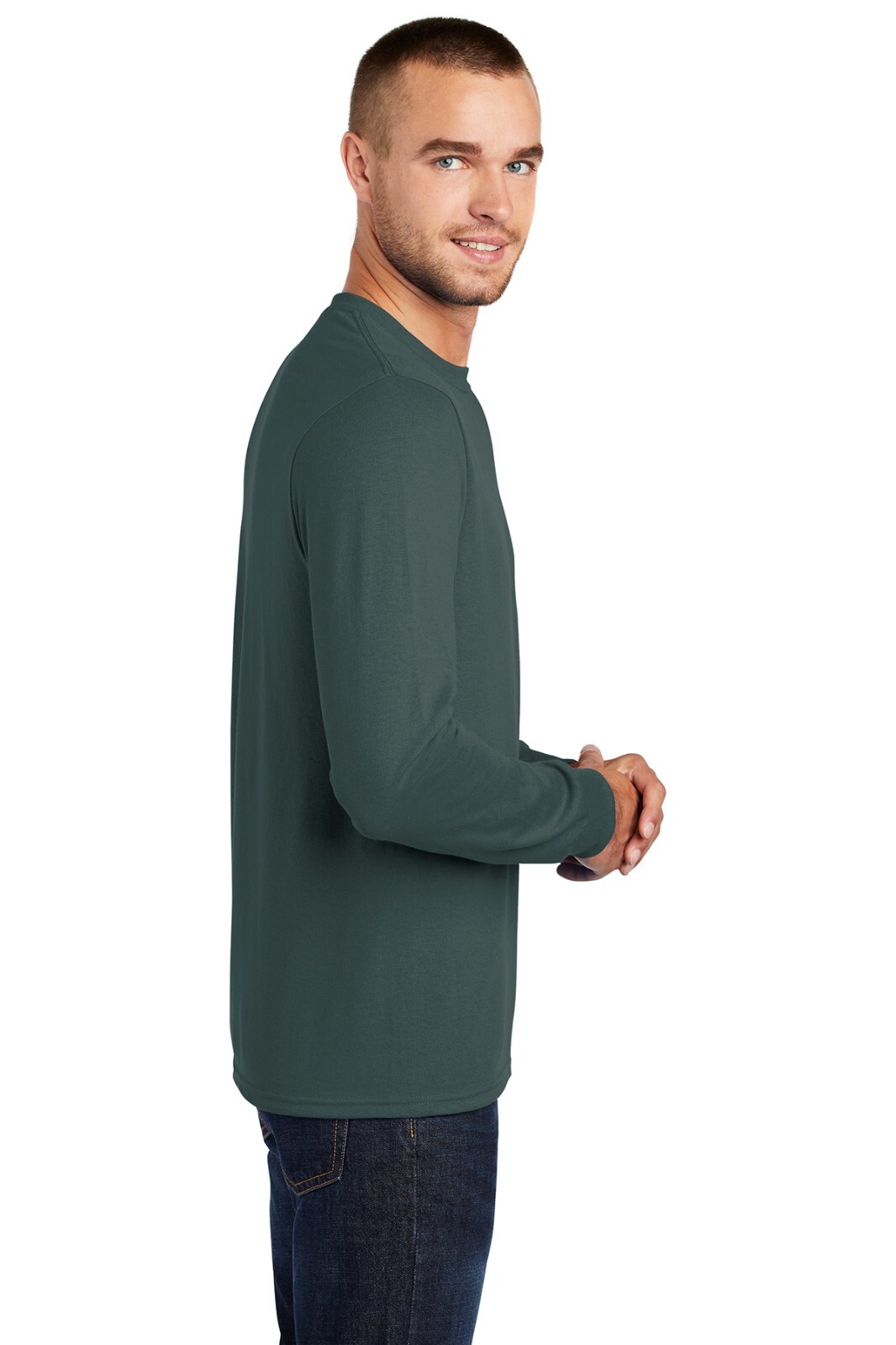 Port & Company PC55LST Mens Big & Tall Long Sleeve Core Blend Crew Neck T-Shirt