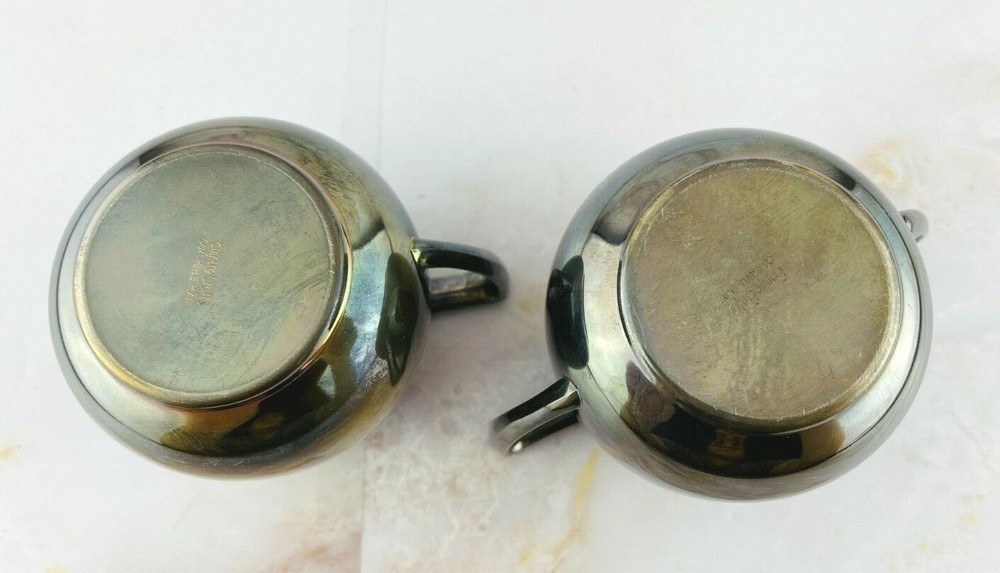 Vintage Empire Crafts Sugar and Creamer Set Quadruple Silver Plate Elegant Decor