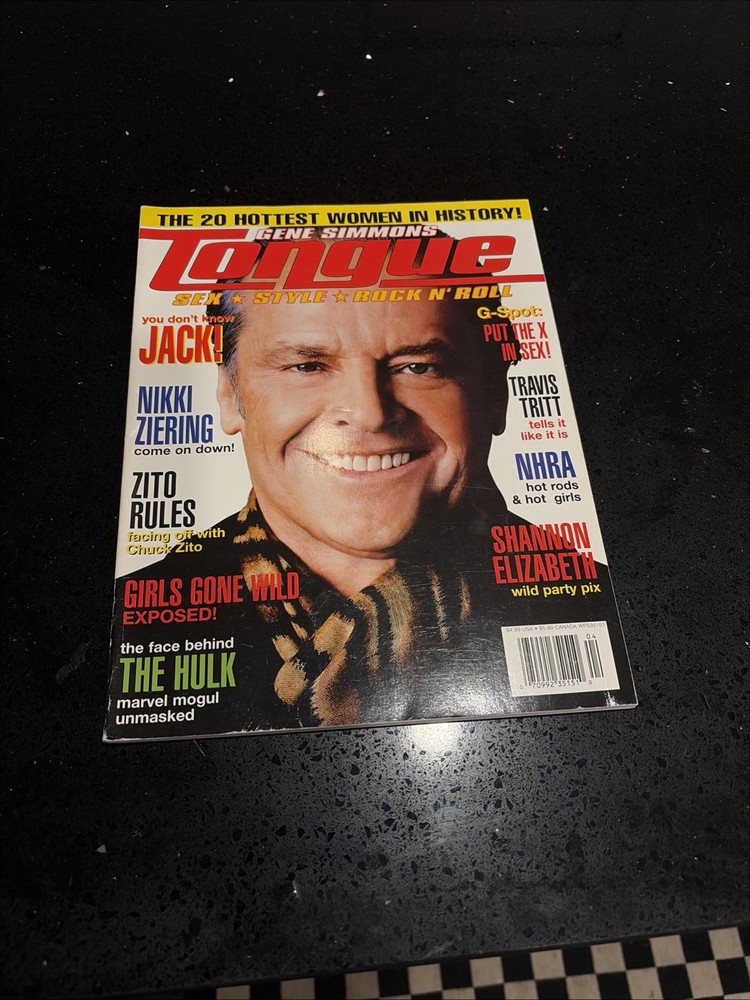 Gene Simmons Tongue Magazine Issue #4 Spring 2003, Jack Nicholson, Nikki Ziering