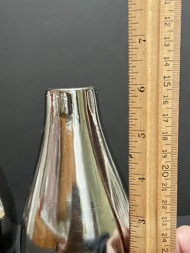 SILVER TEAR DROP SHAPED VASES