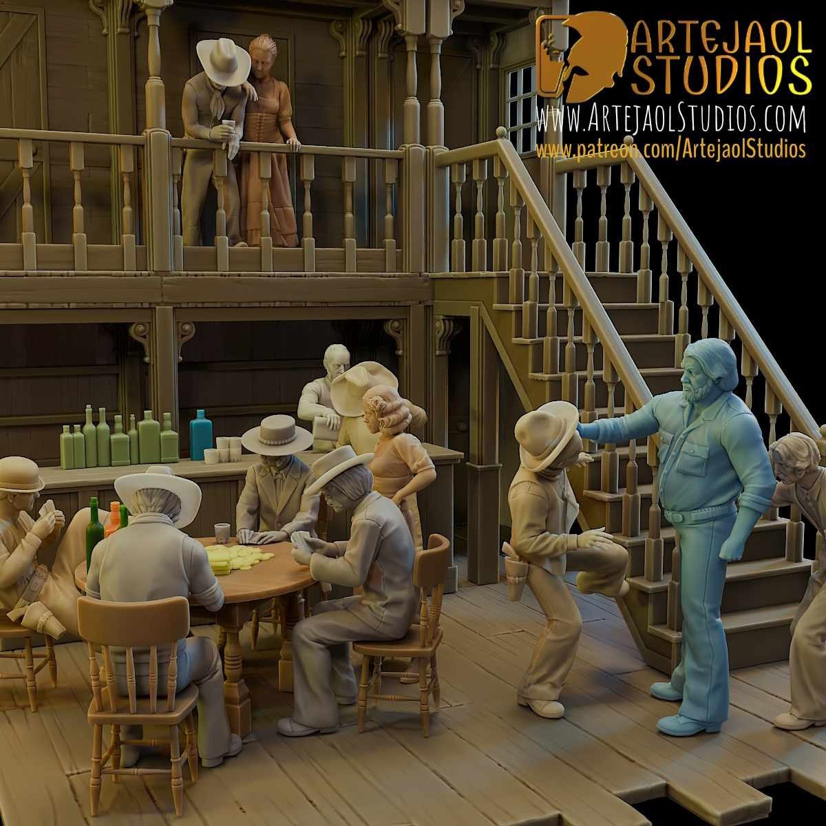 1/35 Scale Spaghetti Western 12 Figures Resin Model Kit