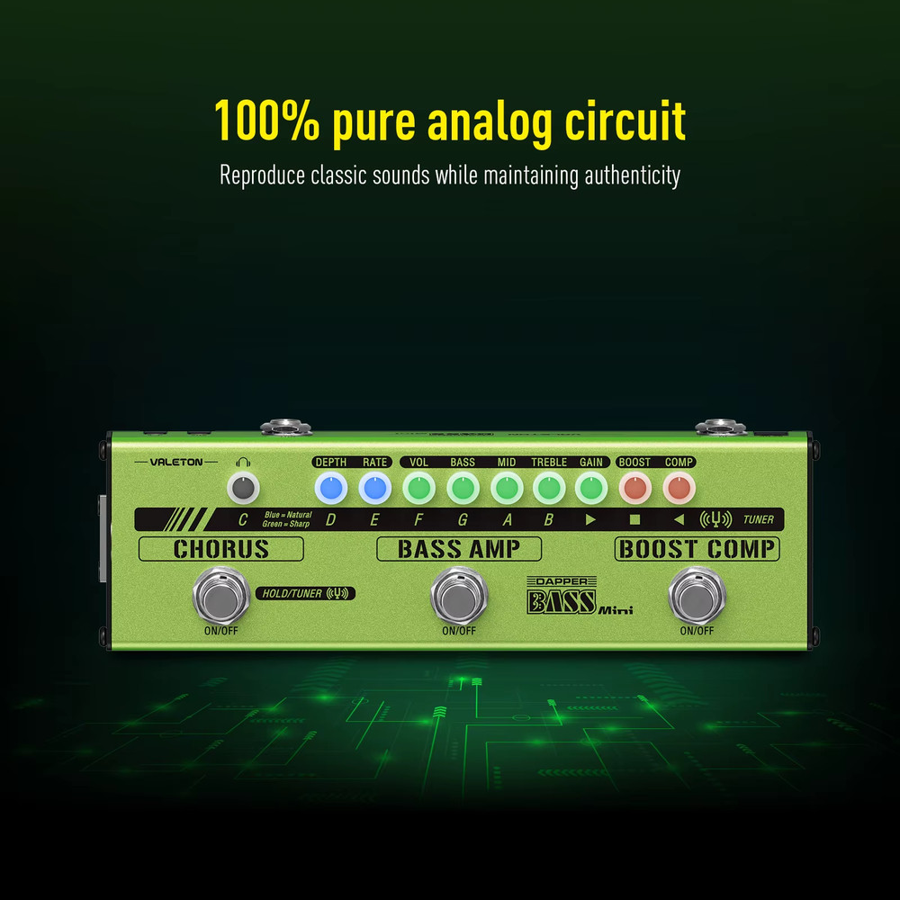 Dapper Bass Mini Stage Session Gigging practice Analog Amp Boost Comp Chorus Ba