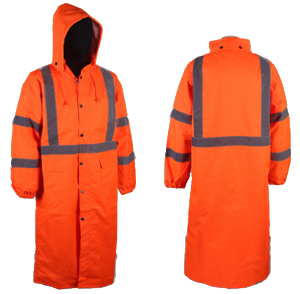 Class 3 Hi Visibility 49 Inch Rain Coat