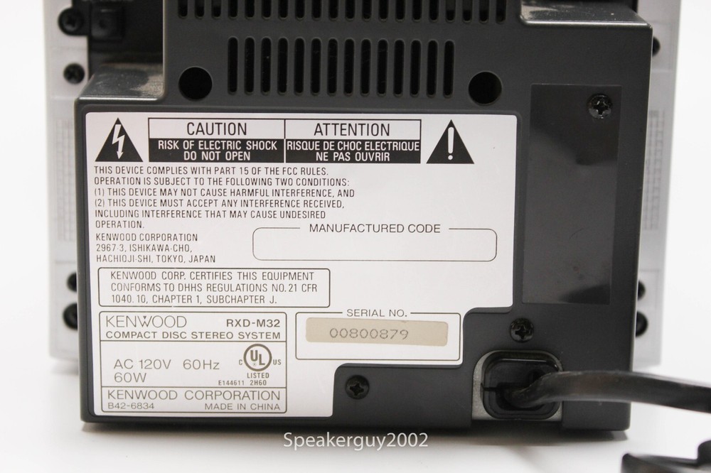 Kenwood HM-332 Mini Component System & Speakers -- KT