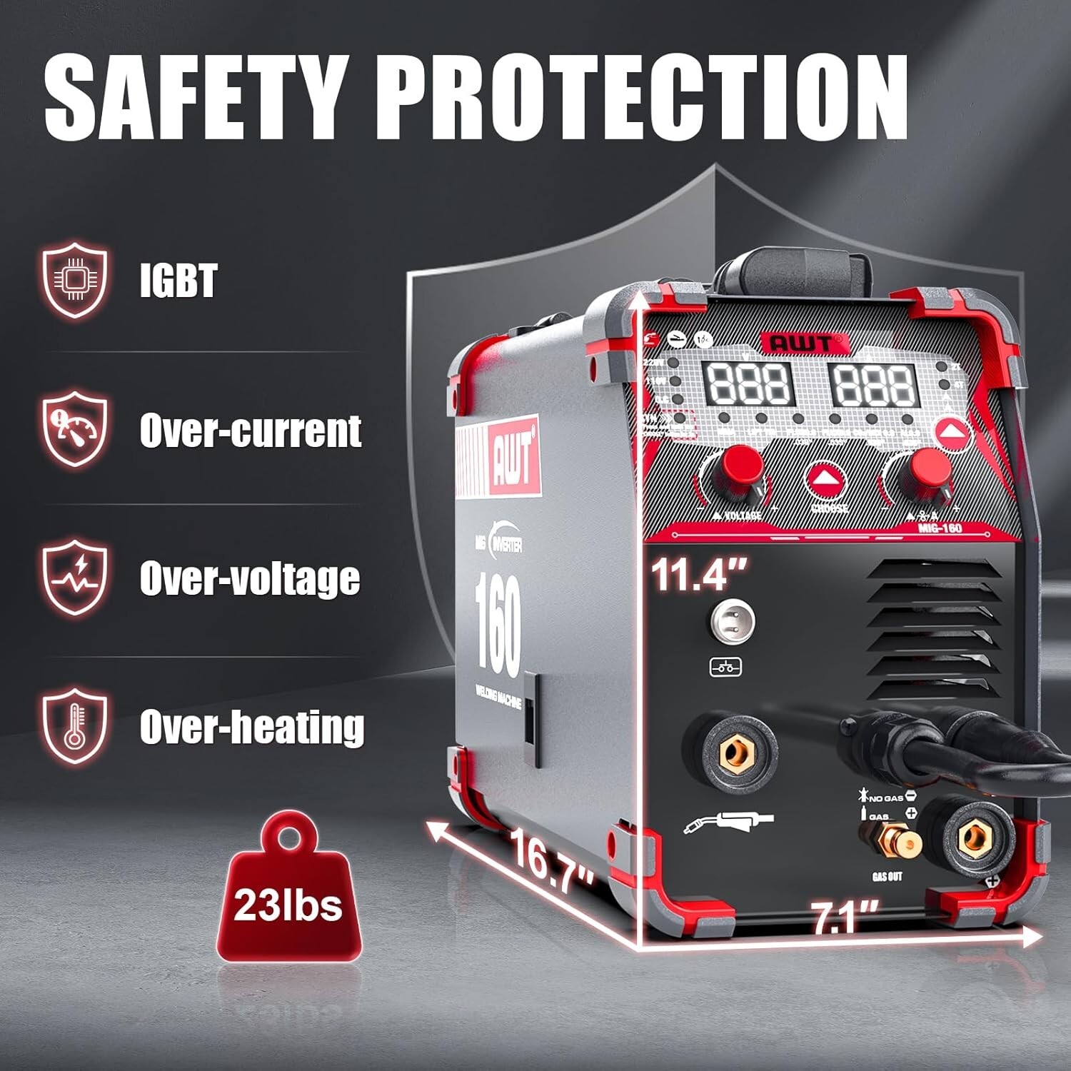 6 in1 Simplified Aluminum 160A MIG Welder 110/220V Multi-Process Welding Machine