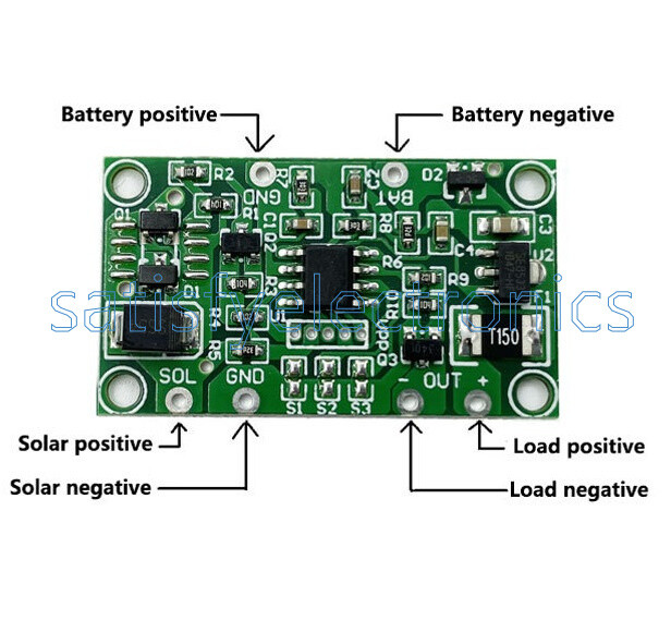 3.7V solar lawn light controller 6V12V solar column headlight controller