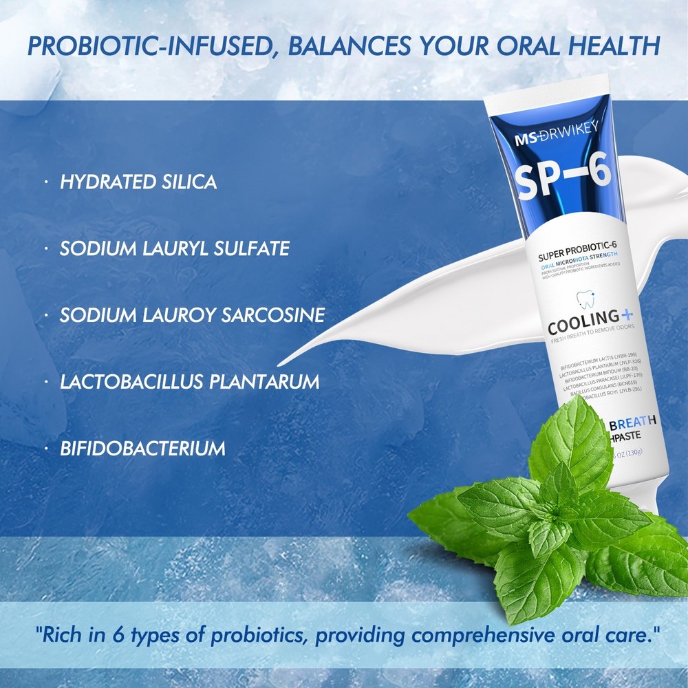MSDRWIKEY 3-Pack Toothpaste Bundle | SP-6 Whitening & Cooling & 7-Pro