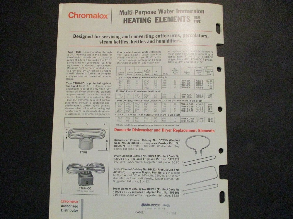 May 1970 Chromalox DA 100 catalog