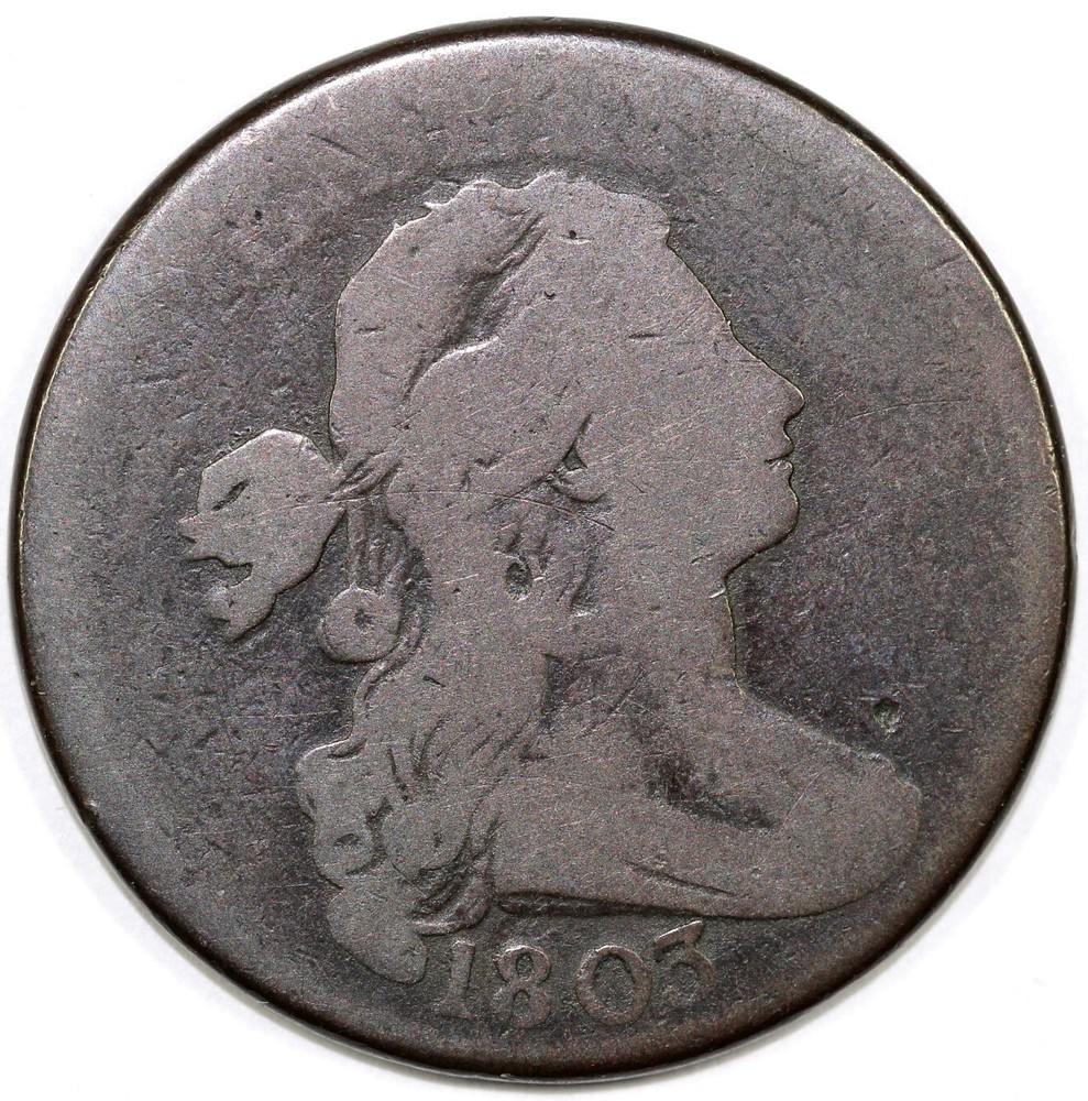 1803 1c S-262 Small Date Small Fraction Draped Bust Large Cent