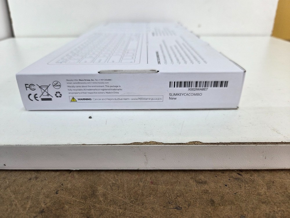 New Macally Compact USB Wired Keyboard and Mouse Combo for Mac and PC