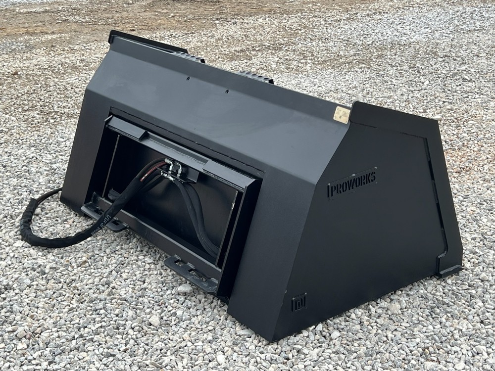 72" High Front Dump Smooth Bucket Attachment Fits Skid Steer Quick Attach