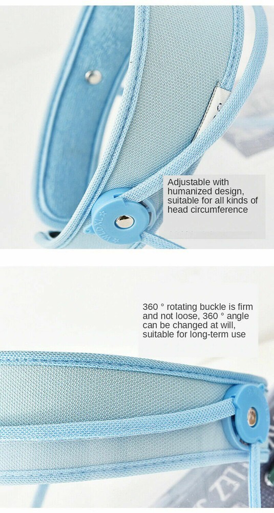 Clear Reusable Face Shield Visor Protection Adjustable Safety Visor Shield US