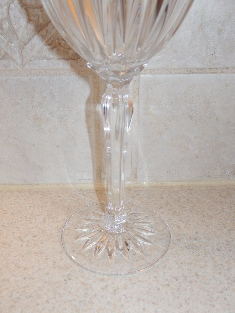 CRIS D' ARQUES GLASSWARE CLASSIC PATTERN WATER GOBLET 8 1/2"
