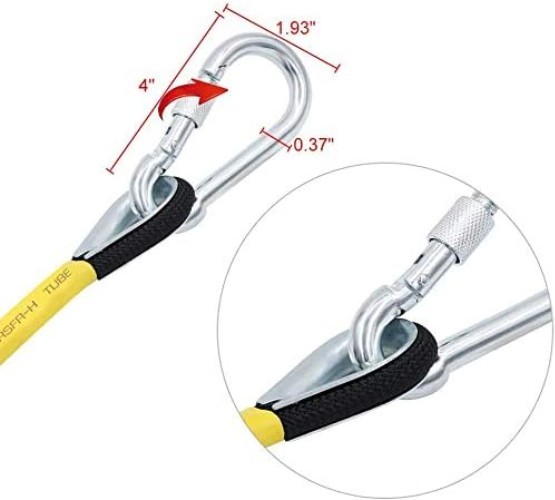 Durable Polyester Climbing Rope - 8mm 64ft Dynamic Rope for Safety & Performance