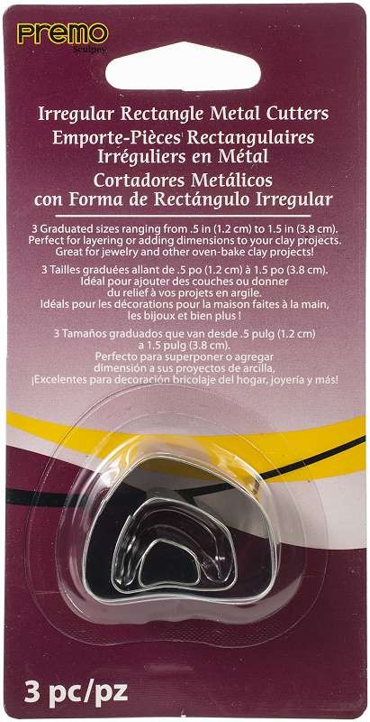 Premo Cutter Set 3/Pkg Irregular Rectangle