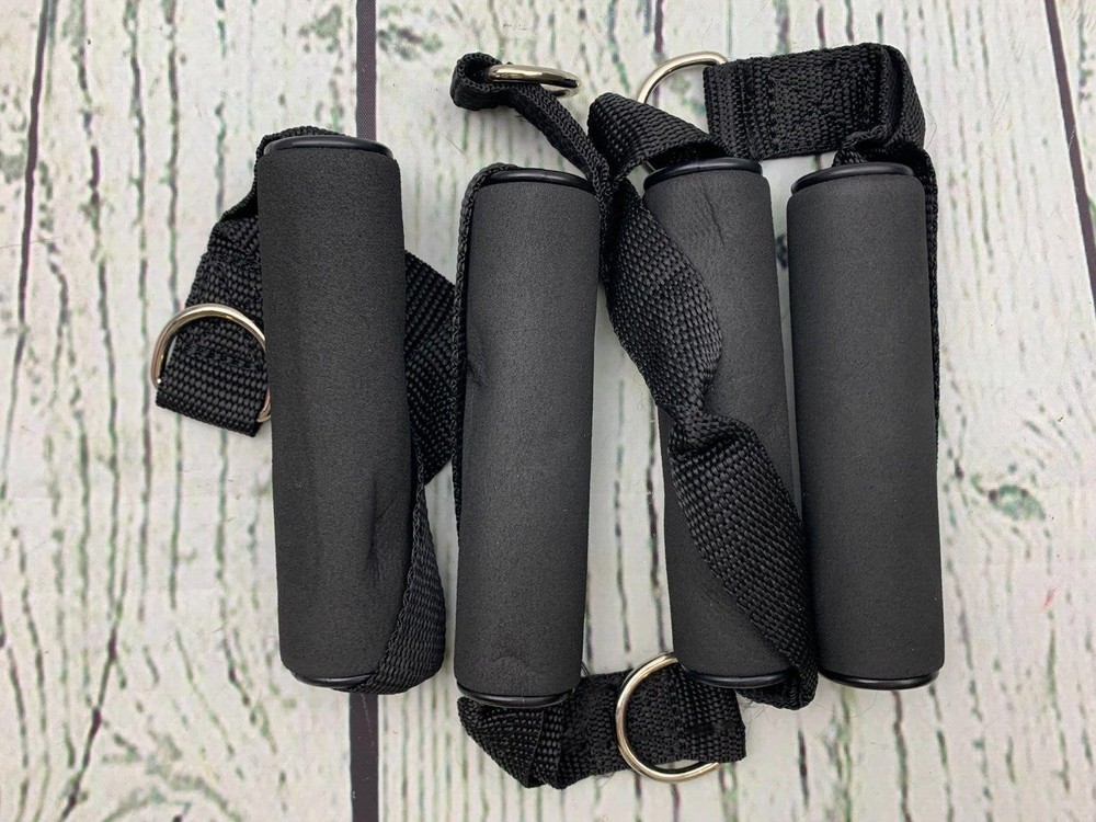 Heavy Duty Exercise Handles Grip Attachments for Cable Machine 4pc