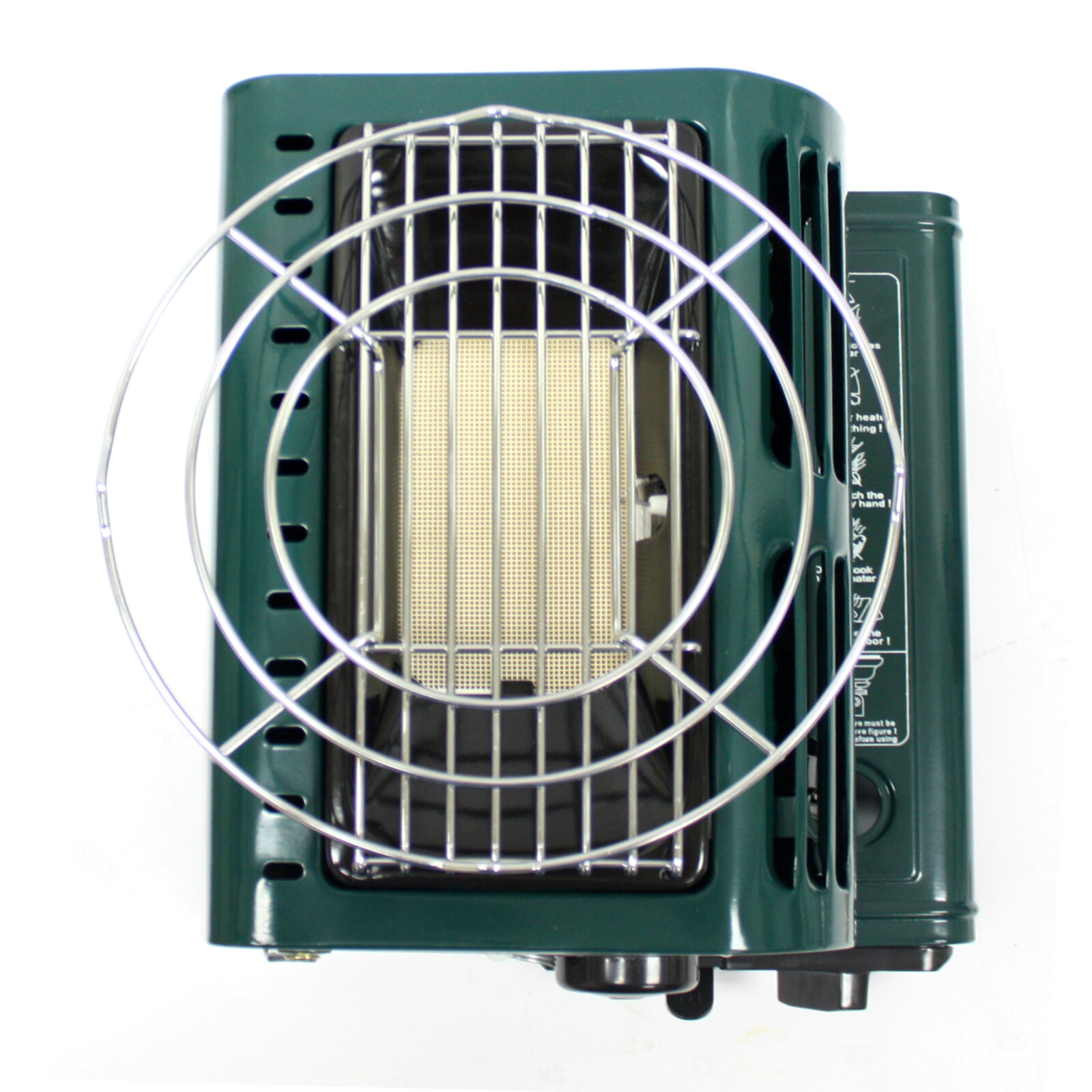 2 in1 Butane LP Gas Ceramic Burner Heater Warmer Heating & Cooking Stove Camping