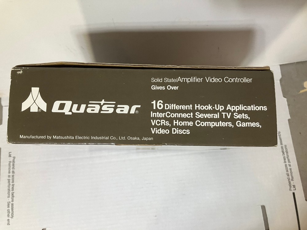 Vintage Quasar Solid State Amplifier Video Controller VE581UN TV, VCR, Games