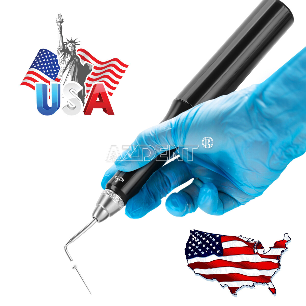 Dental Cordless Gutta Percha Obturation System Endo Heated Pen With 2 Tips