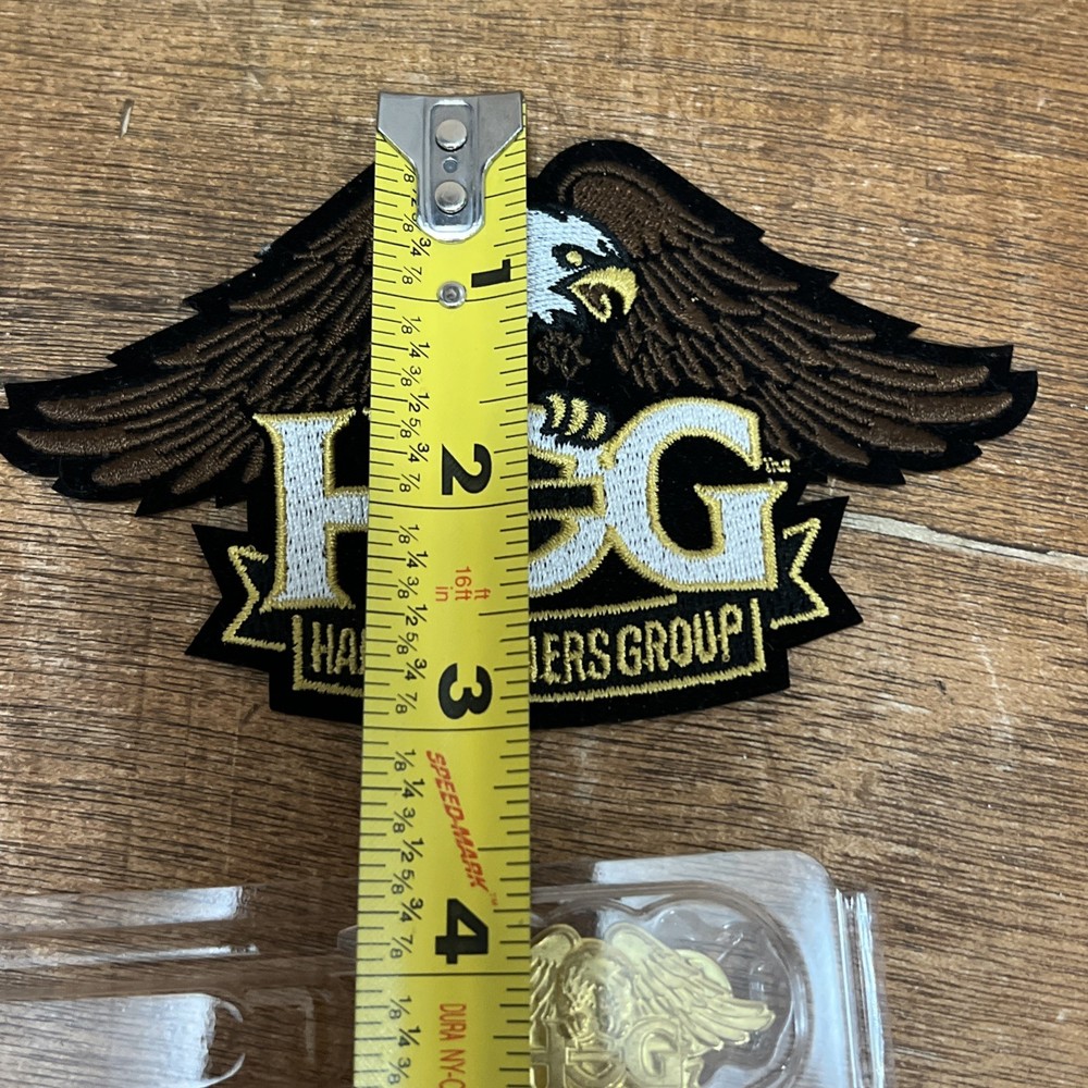 Authentic Harley Davidson Owners Group HOG Eagle Pin & Patch Lot