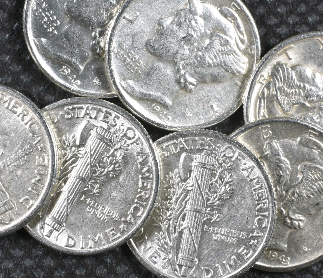 Mercury Dime 90% Silver Coin - 10 COIN LOT