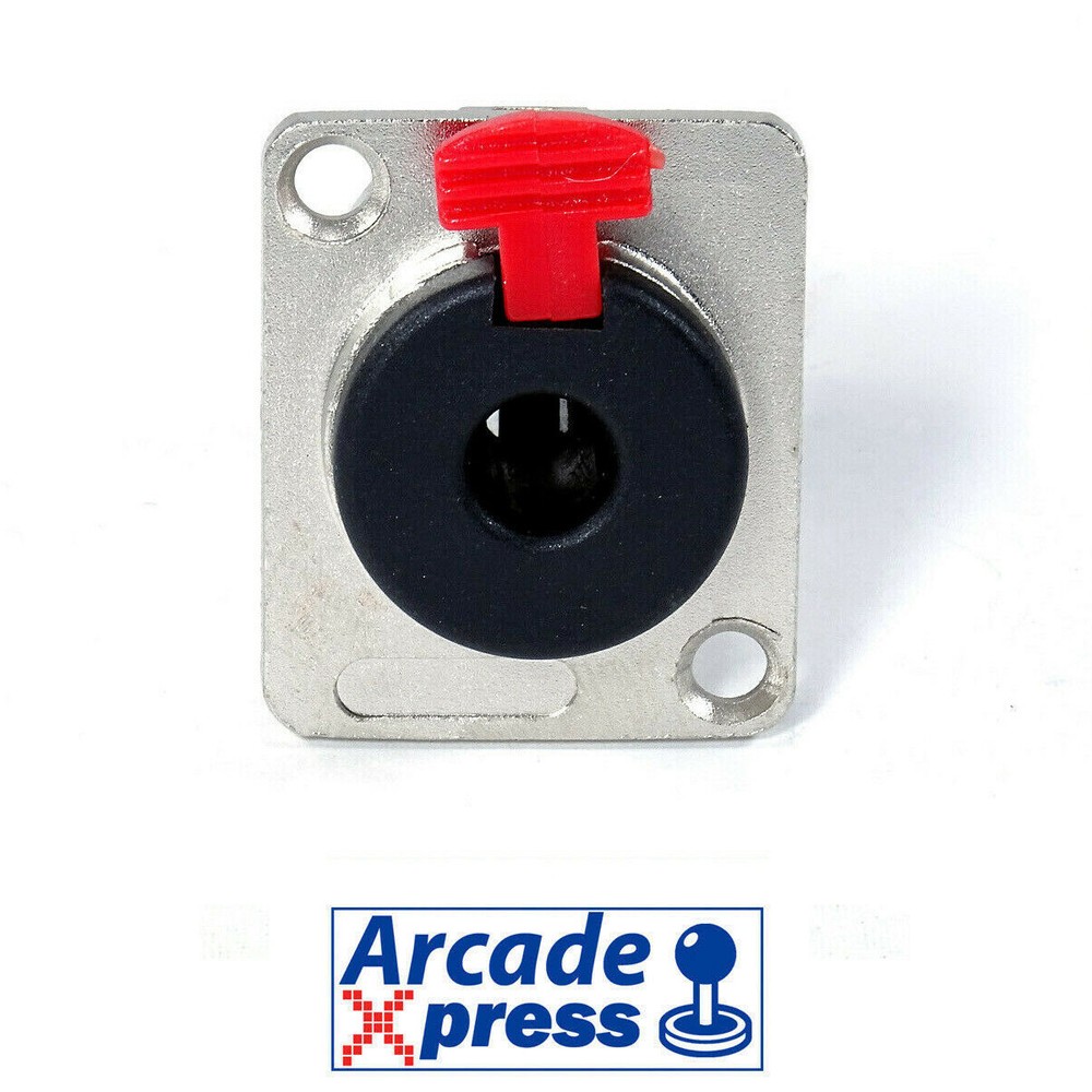 Audio Stereo Jack 6.3mm  Feedthrough Female Pass Through Panel Mount Breakout