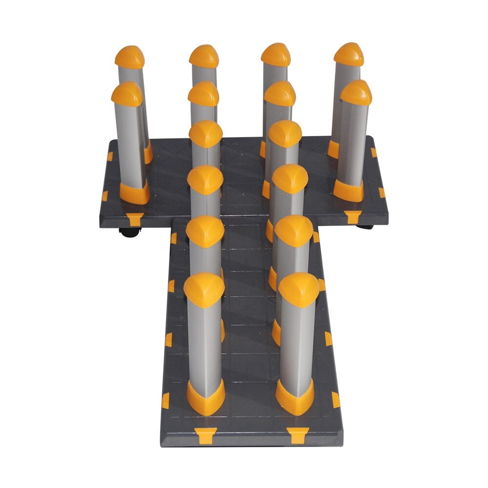 US Detachable Free Assembly Mobile Material Floor Rack for Vinyl with 2 Modules