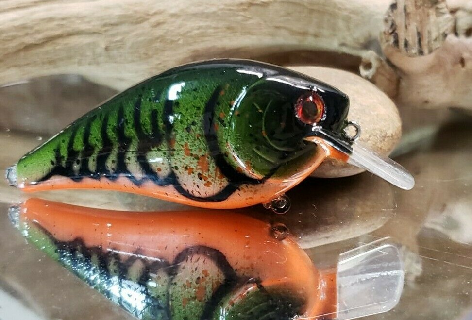 Custom painted 2.5 square bill crankbait (CRAW)