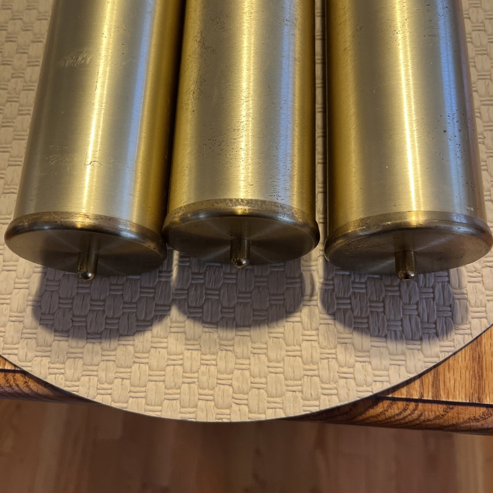 Brushed Brass Grandfather Clock Weight Shells qty-3 Bundle