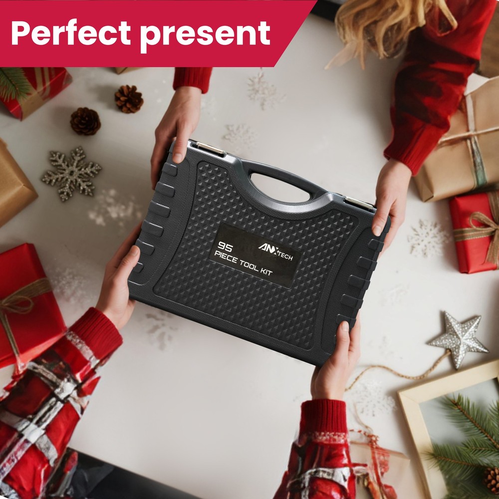 ANXTECH Socket Wrench Set 1/2" 1/4" Socket Set Mechanics Tool Set Repair Tool