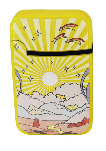 Zengaz Windproof Jetflame Refillable Lighters, 2-Pack Mixed Designs