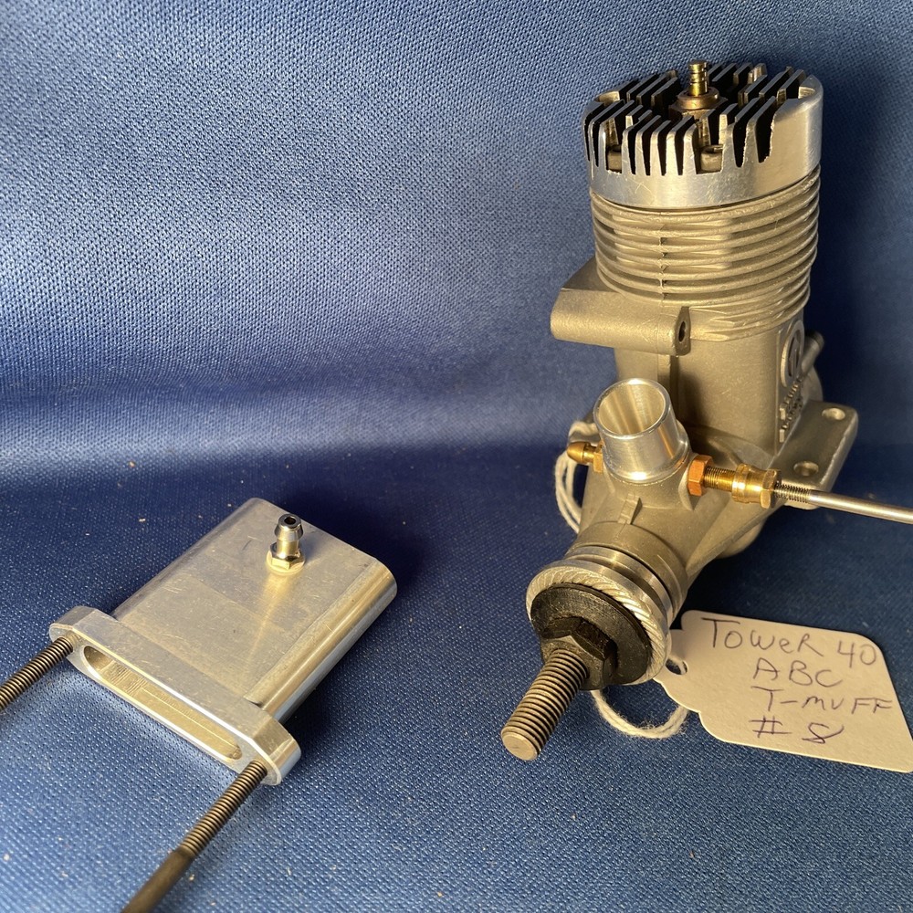 TOWER HOBBY 40 ABC C/L ENGINE WITH T-MUFFLER NICE #8