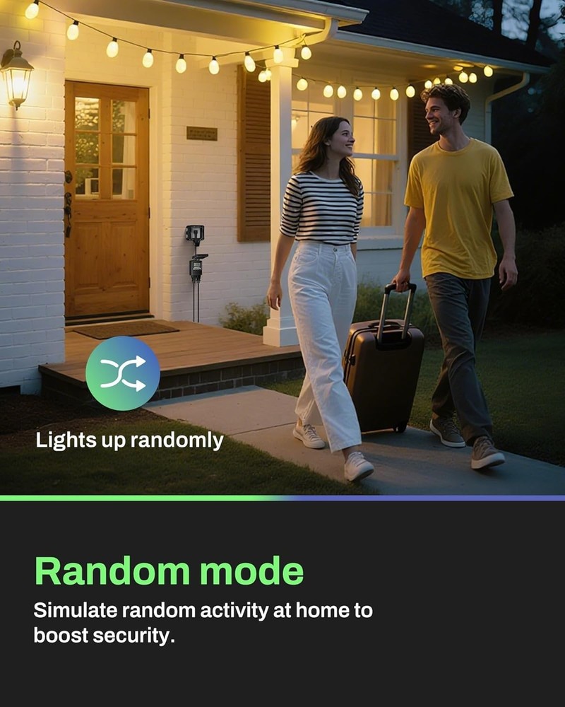 Weatherproof Digital Outdoor Timer with 8 Programs & Easy Push Button Control