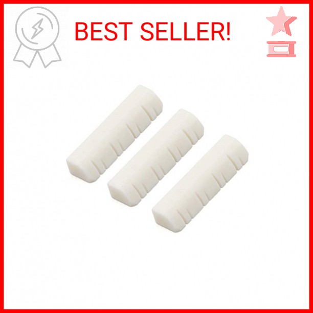 Swhmc 3PCS Bone Mandolin Upper Nut & Acoustic Guitar Nut, 8-String Silver Replac