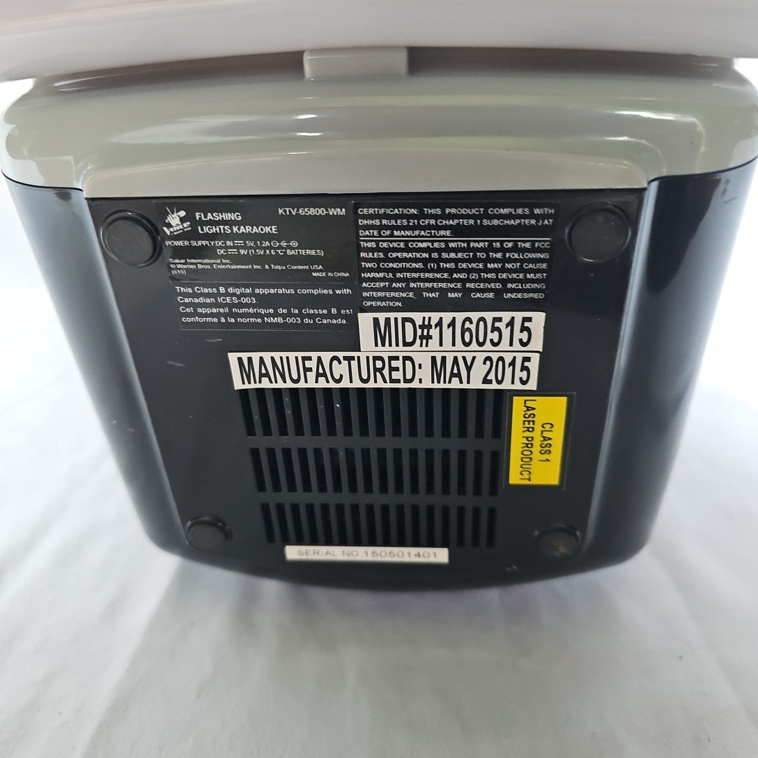 The voice portable karaoke machine battery operated *untested mic not included*