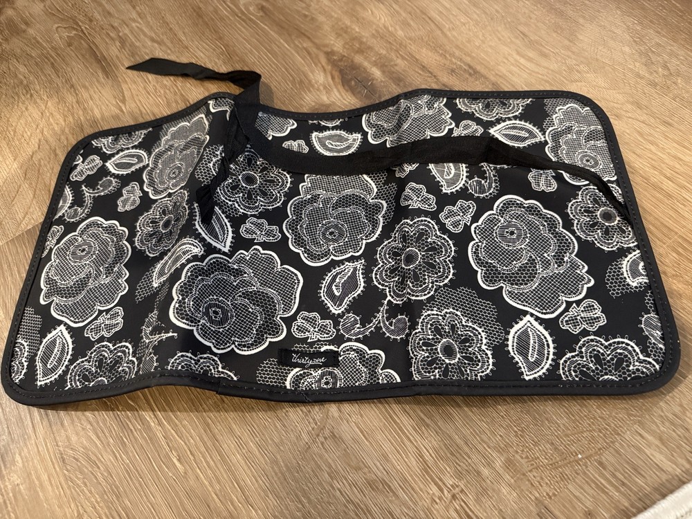 Thirty One Fold And Go Organizer Black Botanical Lace **missing notebook**