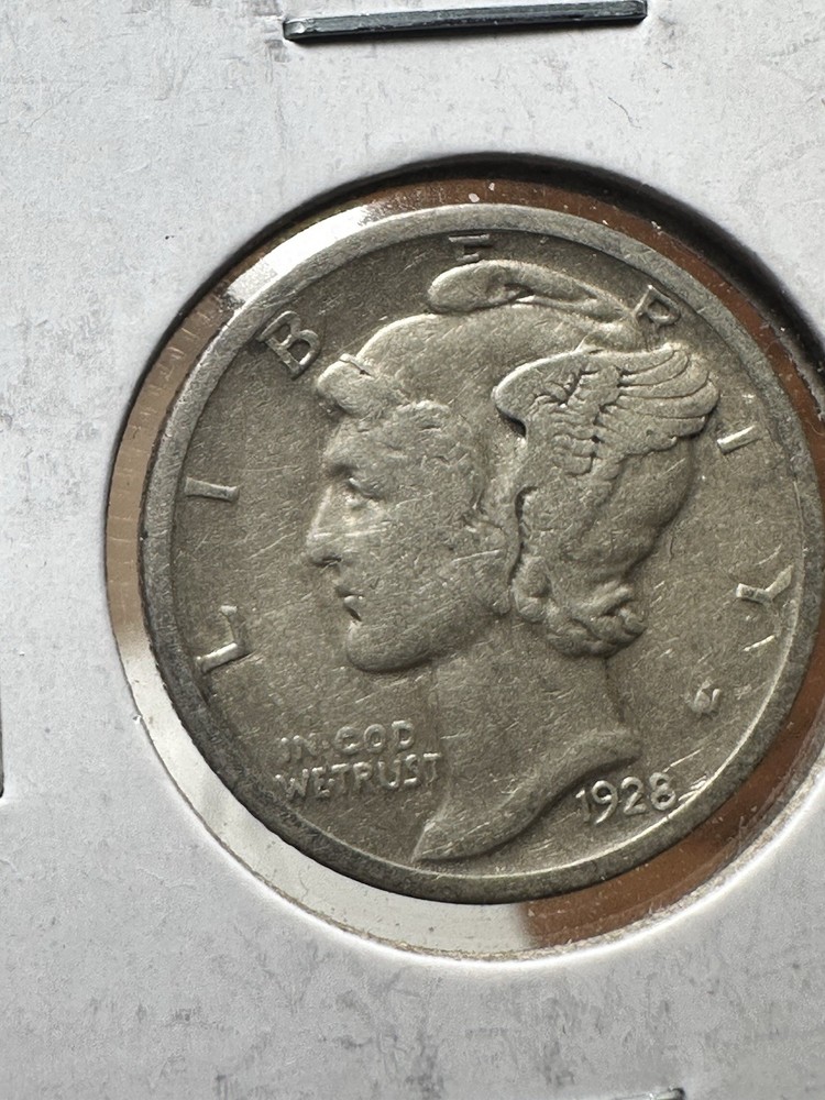 1928 d mercury dime 10c- Extra Fine