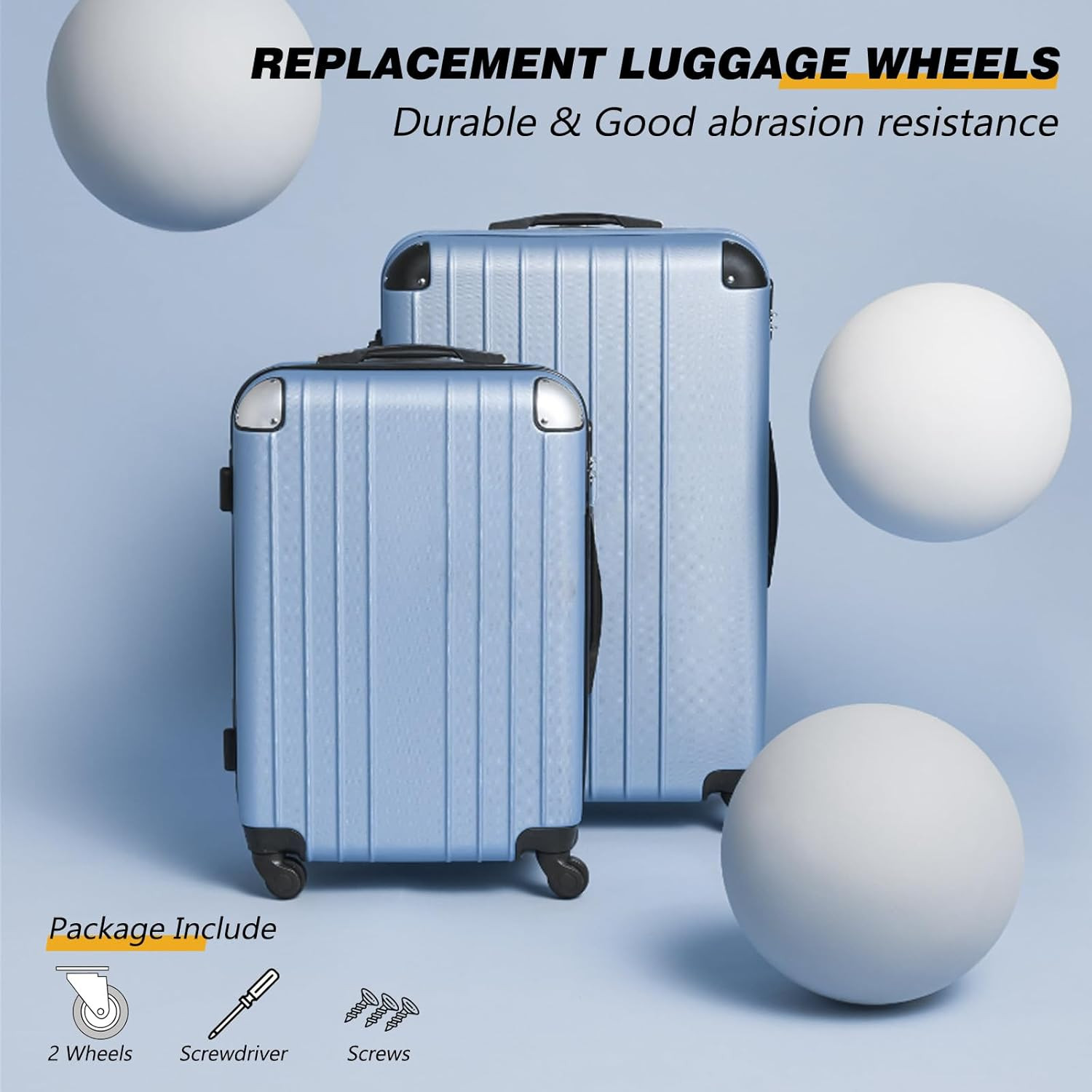 Luggage Wheels Replacement for Suitcase, Replacement Luggage Wheel Repair Sui...