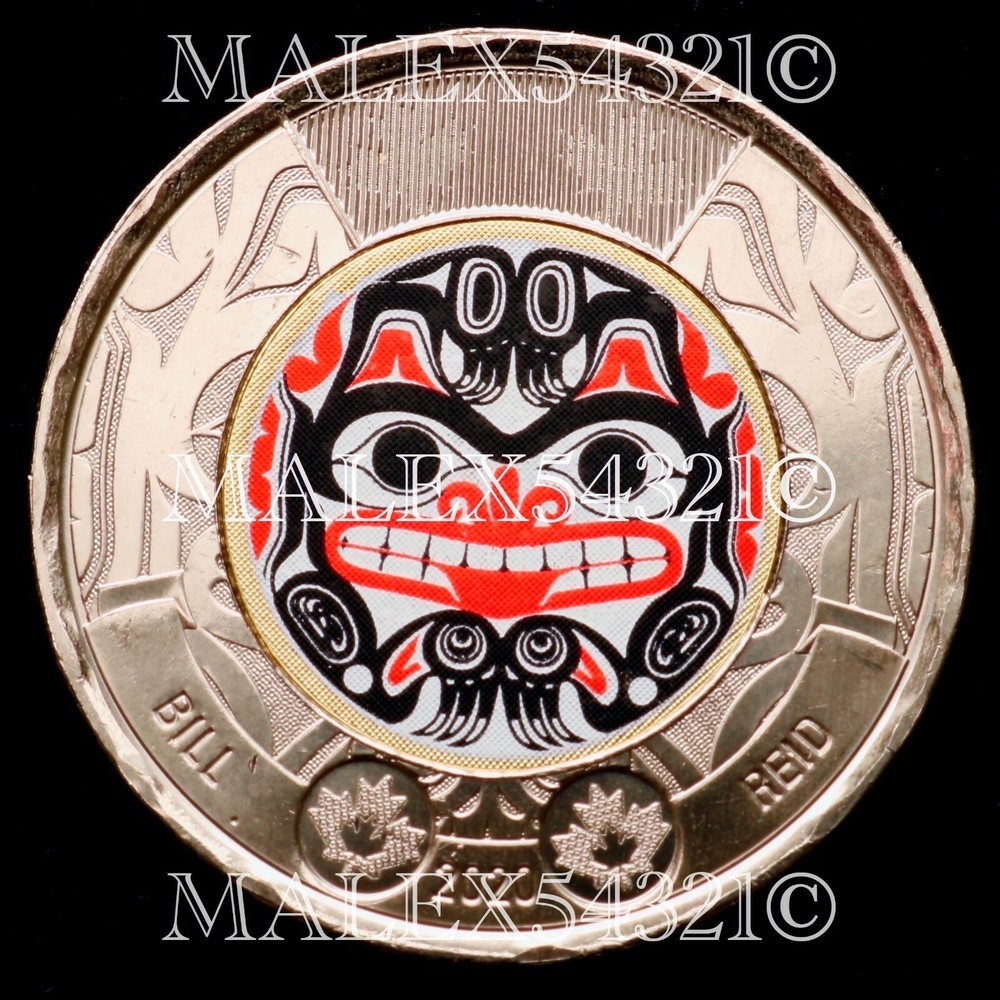 🇨🇦​ CANADA 2020 COLOURED "BILL REID" 2 DOLLARS UNCIRCULATED