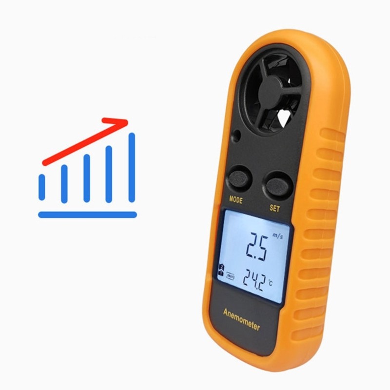 Digital Anemometer Handheld WindSpeed Meter for Measuring Wind Speed Temperature