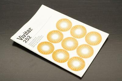 Vivitar 252 Flash Instruction Manual