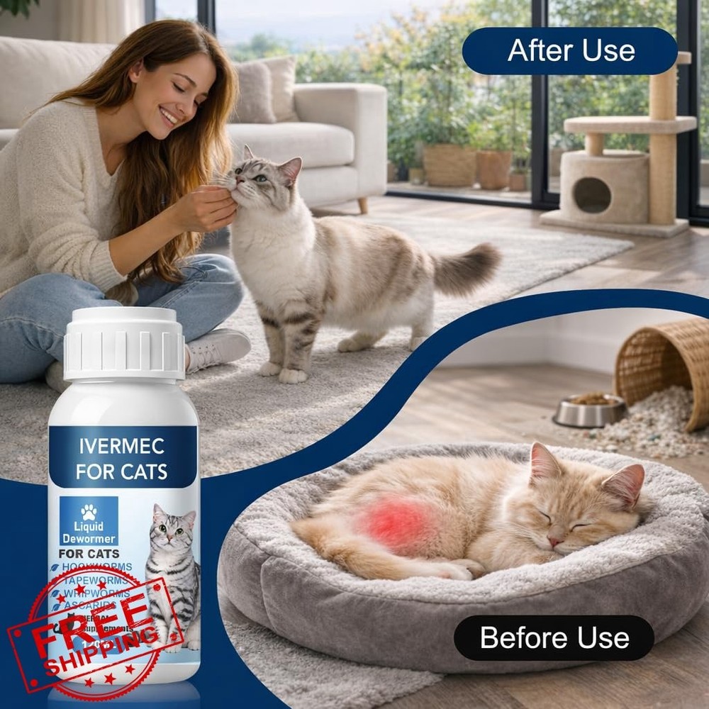 Ivermect Dewormer Liquid for Cats - Broad Spectrum