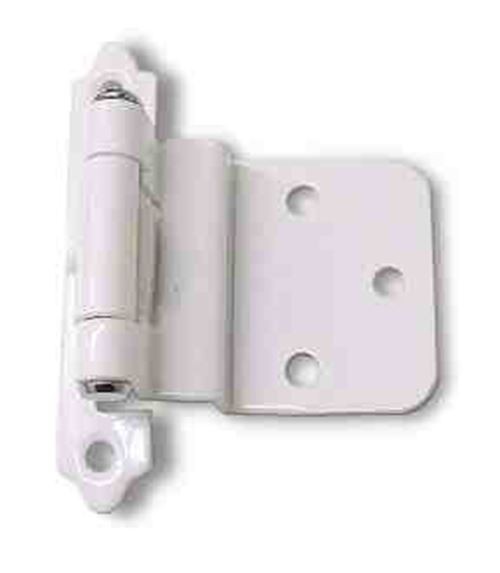 Pair 3/8" Inset/Offset White Self Closing Hinge Amerock